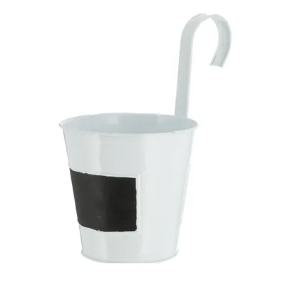 Produktbild von Blumentöpfe 4 Stück Hängetöpfe Weiß zum Beschriften 15 cm