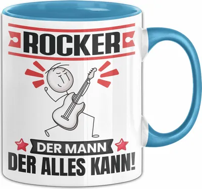 Produktbild von Rocker Tasse Geschenk für Rocker Der Mann Der Alles Kann Geschenkidee zum Geburtstag (Blau)