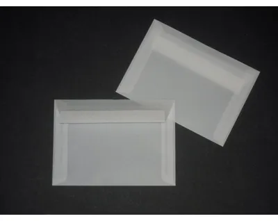 Produktbild von Briefumschläge 125x176mm (DIN B6) 115g/qm HK VE=100 Stück transparent-weiß