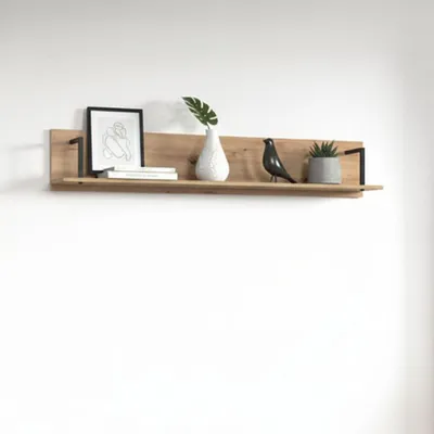 Produktbild von Dmora Regal Oriolo 138x21x24h cm Braun Eiche Knoten, ein Regalbrett
