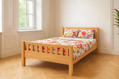 Produktbild von Komfortbett 44cm Bettseitenoberkante Doppelbett Kernbuche 180x200 #3355