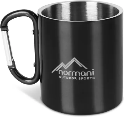 Produktbild von normani Edelstahl Tasse 330 ml mit Karabinerhaken