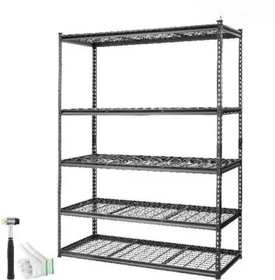 Obrázok produktu pre Skriňa na stôl – kancelárska skriňa – 5 políc – 152 x 61 x 198 cm – kovová