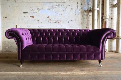 Zdjęcie produktu dla Luksusowa sofa Chesterfield z tapicerką skórzaną, 3-osobowa 2801201801