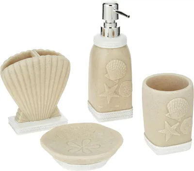 Produktbild von Badezimmerzubehör Set 4-teilig, Seaside, für Badezimmer
