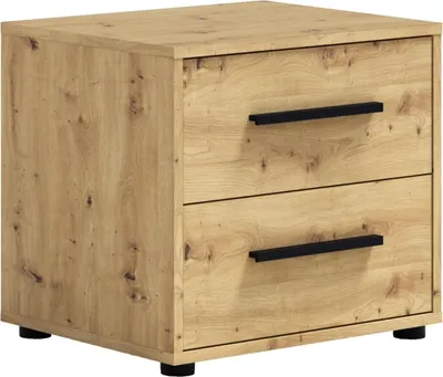 Obrázek produktu pro BETTSO Elegantní noční stolek MAXIVO se zásuvkami a stylovými dubovými ručně vyráběnými úchytkami
