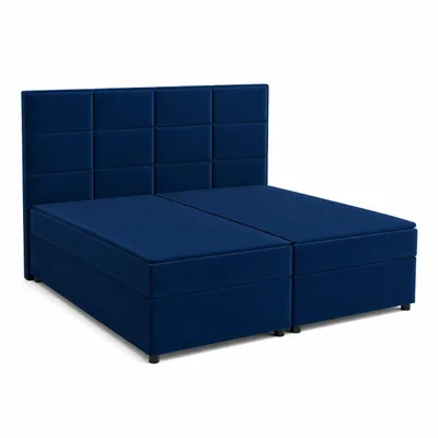 Obrázek produktu pro Kontinentální postel RIO, modrá barva, rozměry 120 x 108 x 200 cm, včetně matrace a úložného prostoru, Obrázek vytvořený pomocí AI