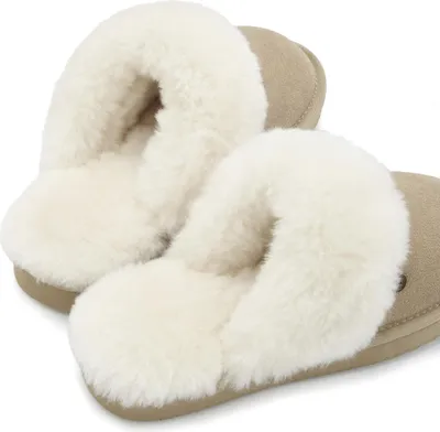 Produktbild von Vivance Dreams Pantolette Pantoffeln, Clogs, Schlappen, Hausschuh, camelfarben Größe 40