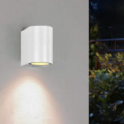 Image de Applique Murale Blanche LED IP44 pour Ampoule GU10