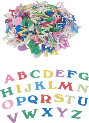 Produktbild von VBS XXL Moosgummi "Buchstaben", selbstklebend, 200 Stück, 2 cm