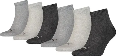 Produktbild von PUMA Uni Quarter-Socken, 6er Pack - Sneaker, ECOM, Damen, Herren, Logo, uni Grau 39-42