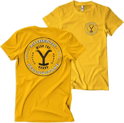 Productafbeelding van Yellowstone - T-shirt met logo - Maat L - Goud