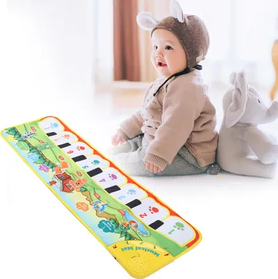 Immagine prodotto di Tappeto musicale per bambini, pianoforte elettronico, tastiera, coperta, tappeto da gioco, giocattolo educativo, musica