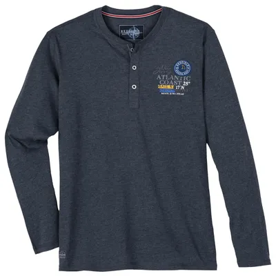 Produktbild von Redfield Übergrößen Henley-Longsleeve anthrazit mel.