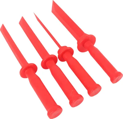 Obrázok produktu pre 4 ks plastová škrabka na dláta sada bez maringotiek Zabráňte štrajku Bezpečnostný odstraňovač nástrojov Červená