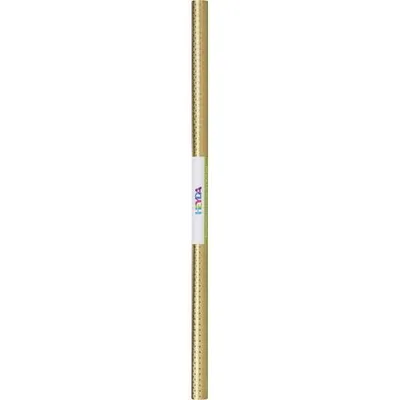 Produktbild von Alu- Metallfolie mit Sternchen-Design 50x78cm gold/gold