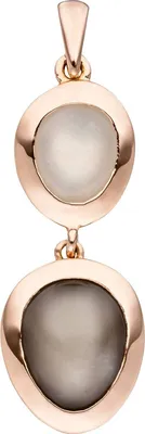Produktbild von JOBO Anhänger 585 Gold Rotgold 2 Mondsteine Rotgoldanhänger Mondstein