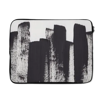 Produktbild von MuchoWow® Laptop Hülle 15 Zoll Farbe - Abstrakt - Schwarz - Weiß Laptoptasche - Laptoptasche - Sleeve - Rundum-Schutz