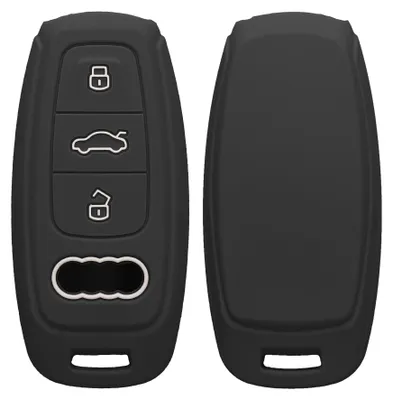 Produktbild von kwmobile Schlüsselhülle für Audi A6 A7 A8 Q7 Q8 3-Tasten Autoschlüssel Keyless Hülle - Autoschlüssel Schlüssel Hülle aus Silikon - Schlüsselschutz