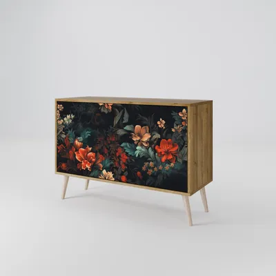 Produktbild von Spacerebels Kommode mit 2 Türen - Sideboard Komodenschrank - Highboard - Kleiderschrank Möbel - Wohnzimmer Schlafzimmer - 57,5×111×42 (HxBxT)