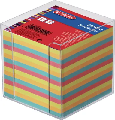 Produktbild von Herlitz Zettelkasten Big 9 9x9x9cm 650Bl. vierfarb. transp.