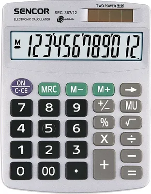 Immagine prodotto di Sencor SEC 367/12 calcolatrice Pocket Basic Grey