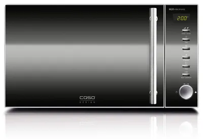 Image de Caso 3315 M20 Micro-ondes verre noir/acier inoxydable