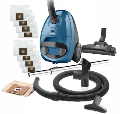 Produktbild von Staubsauger mit Beutel Vm 1036 850 W 2 l 78 dB Epa10 8 m Einzug Schwarz Blau