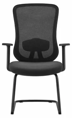 Productafbeelding van Ergonomische bureaustoel met een zwarte netrug en een beklede zitting