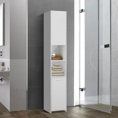 Obrázek produktu pro Koupelnová vysoká skříňka ML-Design, 30x190x30 cm, bílá, z MDF