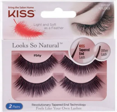 Produktbild von Kiss | Umělé řasy, pásky na řasy, koketní, dlouhé, husté, 2 páry