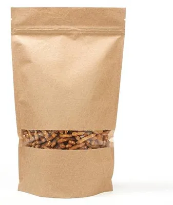 Produktbild von Standbodenbeutel Kraft 17x9x28.5cm | 340 Gramm (100 Stück) [ZBGW4K]