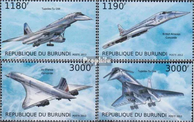 Produktbild von Briefmarken Burundi 2012 Mi 2963-2966 (kompl.Ausg.) postfrisch Überschallflugzeuge