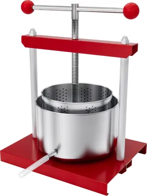 Produktbild von TRMLBE Obstpresse Weinpresse Saftpresse 3L Edelstahl Manuell Fruchtpresse Obstmühle Beerenpresse Apfelpresse für Küche und Hausgebrauch Pressung für Trauben Obst Gemüse