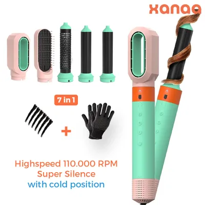 Produktbild von XANAA® 5 in 1  Multistyler Pro - Highspeed 110.000rpm - Lockenstab - Haartrockner - Heißluftbürste - Haartrocknerbürste - Lockenbürste - Macaron