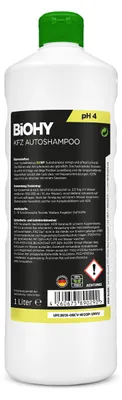 Produktbild von BiOHY KFZ Autoshampoo + Dosierer, Autowaschmittel, Autoshampoo Konzentrat, 12 x 1 l