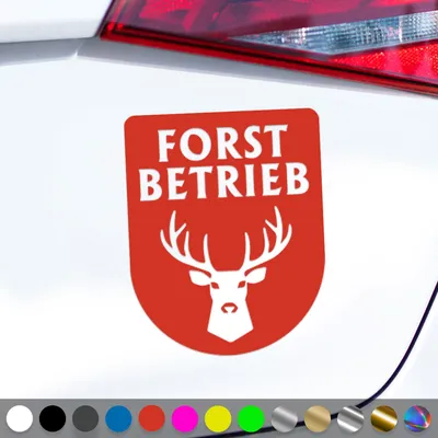 Produktbild von PantherPixel Forstbetrieb Aufkleber Forstwirt Forstwirtschaft Sticker Auto Geschenkidee Farbe Rot