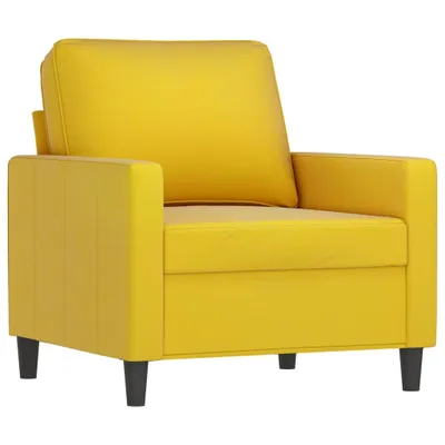 Image de Fauteuil Jaune 60 cm Velours