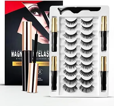 Produktbild von 10 Paar wiederverwendbare magnetische Wimpern