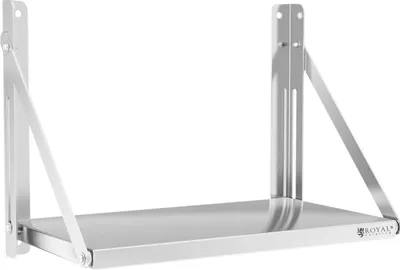 Produktbild von Klappbares Gastronomie-Wandregal aus Edelstahl bis zu 40 kg 60 x 30 cm