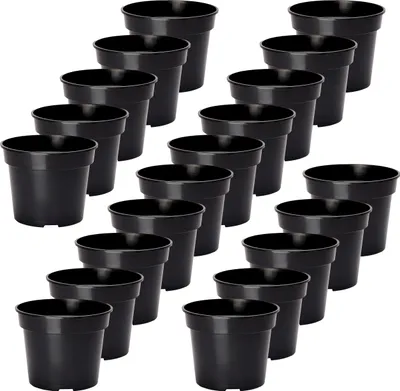 Produktbild von Garronda Blumentopf GD-0025 (20 Stück - Schwarz, ⌀ 17cm H=13cm)