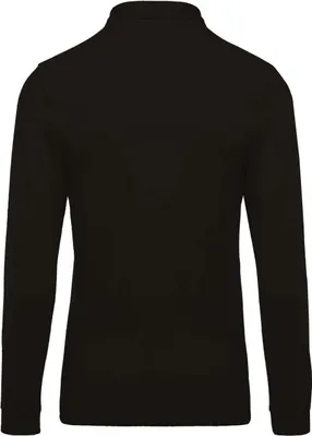 Produktbild von Kariban Herren Polo-Shirt Langarmshirt Poloshirt Langarm Hemd Longsleeve, Größe:4XL, Farbe:Schwarz