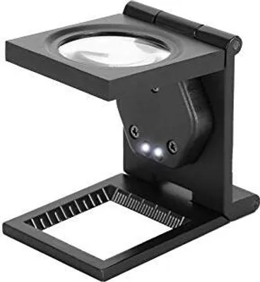 Produktbild von Stehende Vergrößerungsglas 30 -fach Glas, großer Lesermesser faltbar 2 LED -Beleuchtung, Tisch tragbare Ständerentasche