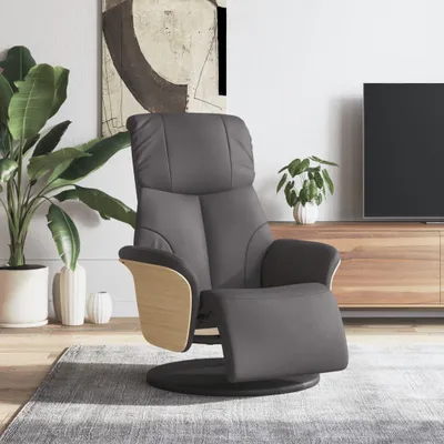 Immagine prodotto di Poltrona reclinabile - Poltrona regolabile - Poltrona girevole - Poltrona relax - Rivestimento in ecopelle - Girevole a 360°
