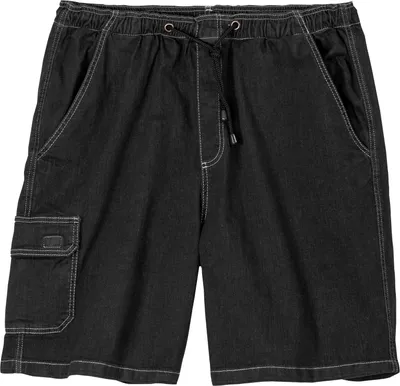 Produktbild von Abraxas Jeans-Cargo-Bermuda schwarz Übergröße