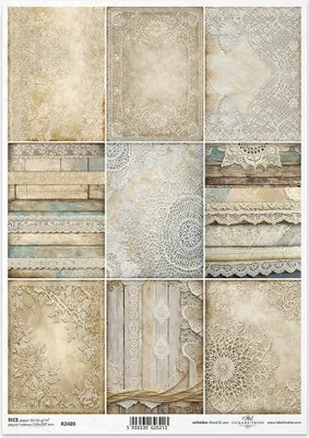 Immagine prodotto di ITD carta di riso decoupage tecnica artigianale tovagliolo di carta-R2489 pannelli decorativi in pizzo