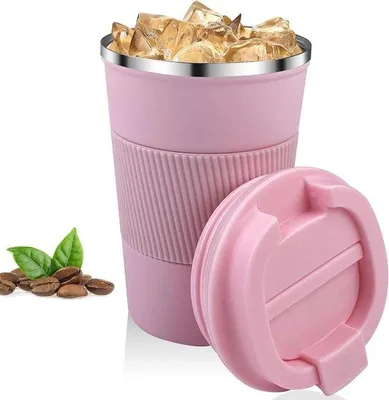 Zdjęcie produktu dla Termos 1,8 l, szczelny – z podwójnymi ściankami – różowy – wielokrotnego użytku – do kawy, wody i herbaty