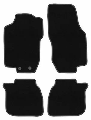 Zdjęcie produktu dla Dywaniki samochodowe welurowe BASIC do: Lancia Lybra (1999-2005, sedan, kombi, SW) czarne, z mocowaniami