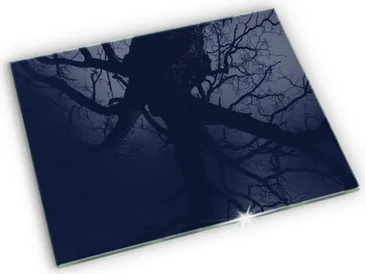 Produktbild von Untersetzer für Grabkerze Motiv Grabstein Gummifüße - 52x40 cm - Marineblau