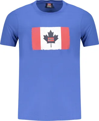 Produktbild von Stylisches Herren T-Shirt Blau Rundhals mit Print - Kurzarm Design
